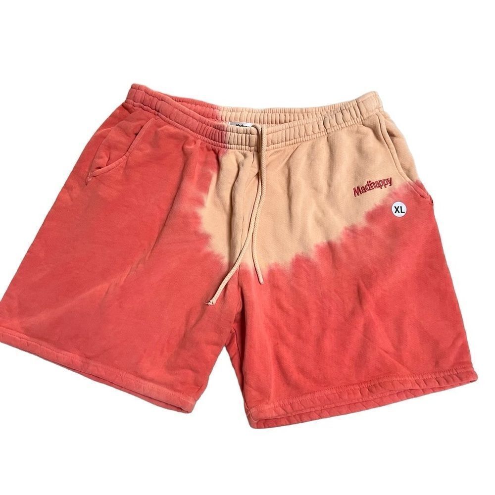 Madhappy Tie-Dye Print Fleece Sweat Shorts Orange XL NEW